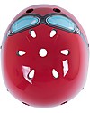 Kiddimoto Kids Bike Helmet with Goggles, Red Bicycle Helmets