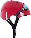 Kiddimoto Kids Bike Helmet with Goggles, Red Bicycle Helmets