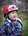 Kiddimoto Kids Bike Helmet with Goggles, Red Bicycle Helmets