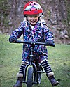 Kiddimoto Kids Bike Helmet with Goggles, Red Bicycle Helmets