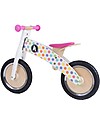Kiddimoto Wooden Balance Bike Kurve, Pastel Dotty Balance Bikes