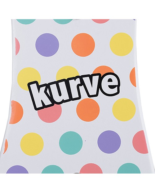 Kiddimoto Wooden Balance Bike Kurve, Pastel Dotty Balance Bikes
