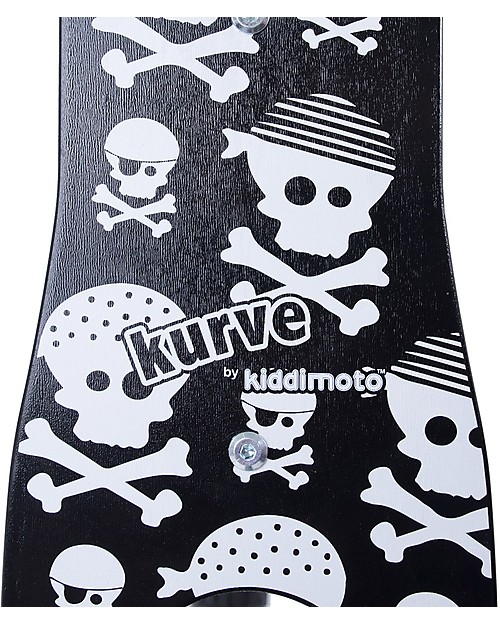 Kiddimoto Wooden Balance Bike Kurve, Skulls and Cross Bones Balance Bikes