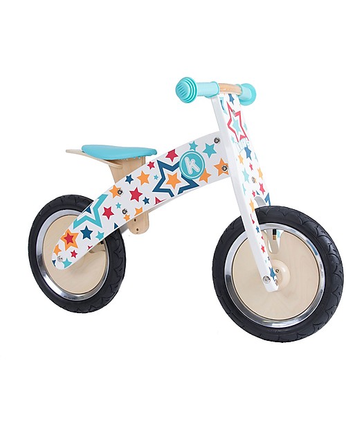 Kiddimoto Wooden Balance Bike Kurve Stelle unisex bambini