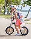 Kiddimoto Wooden Balance Bike Kurve with Helmet, Pastel Dots Balance Bikes