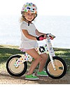 Kiddimoto Wooden Balance Bike Kurve with Helmet, Pastel Dots Balance Bikes