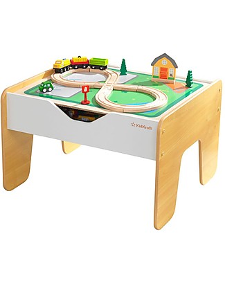 KidKraft 2-in-1 Activity Table, Gray and White Chairs