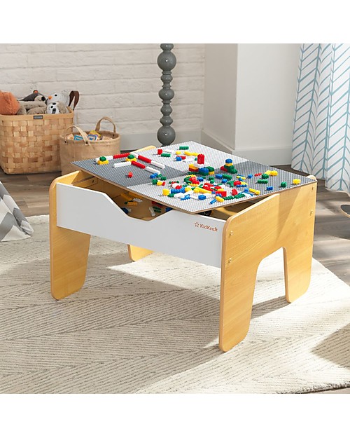 KidKraft 2-in-1 Activity Table, Gray and White unisex (bambini)