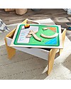 KidKraft 2-in-1 Activity Table, Gray and White Tables And Chairs