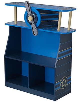 KidKraft Airplane Bookcase for Kids with Three Levels - Wood Bookcases