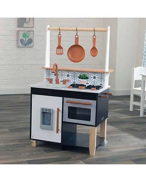 KidKraft Artisan Island Toddler Wooden Play Kitchen -  With microwave and refrigerator! Toy Kitchens