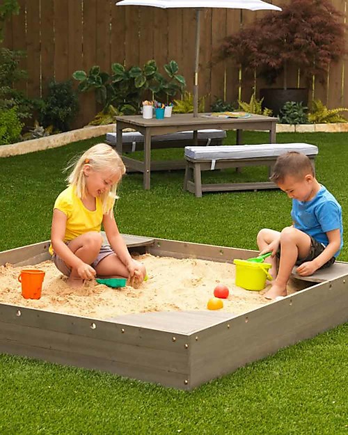 KidKraft Backyard Sandbox - Grey Outdoor Games and Toys_