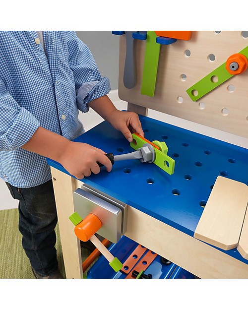 KidKraft Deluxe Woodbench with Tools Wooden Toy Tools