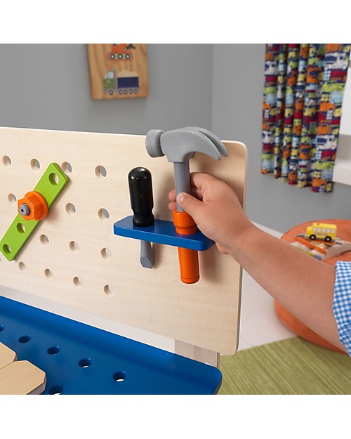 KidKraft Deluxe Woodbench with Tools Wooden Toy Tools
