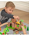 KidKraft Dinosaur Bucket Top Train Set, with many Dinos! - Wood Wooden Toy Cars, Trains & Trucks