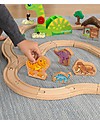 KidKraft Dinosaur Bucket Top Train Set, with many Dinos! - Wood Wooden Toy Cars, Trains & Trucks