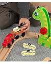 KidKraft Dinosaur Bucket Top Train Set, with many Dinos! - Wood Wooden Toy Cars, Trains & Trucks