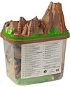 KidKraft Dinosaur Bucket Top Train Set, with many Dinos! - Wood Wooden Toy Cars, Trains & Trucks