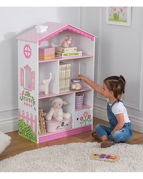 KidKraft Dollhouse Cottage Bookcase - Wood Montessori Bookcases