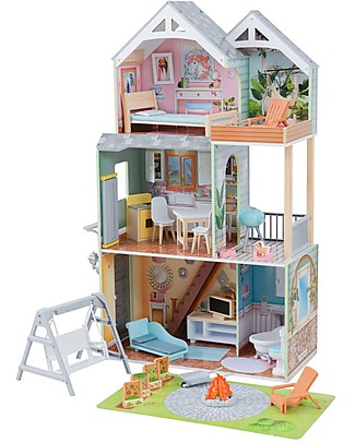 KidKraft Dollhouse Hallie - With fold-out playmat and 30 accessories! Dolls Houses