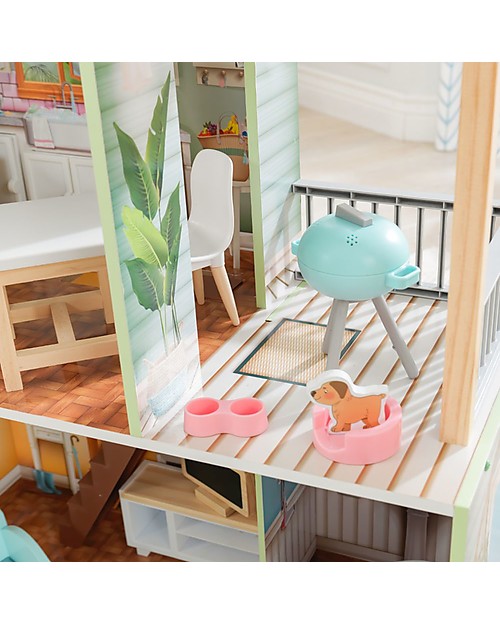 KidKraft Dollhouse Hallie - With fold-out playmat and 30 accessories! Dolls Houses
