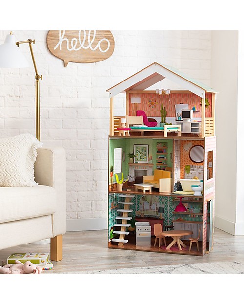 KidKraft Dottie Wooden Dollhouse - Modern with retro details! Dolls Houses