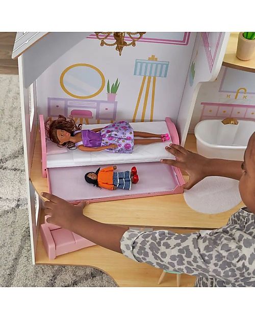 KidKraft Elise Wooden Dollhouse - Fully furnished with 12 accessories! Dolls Houses