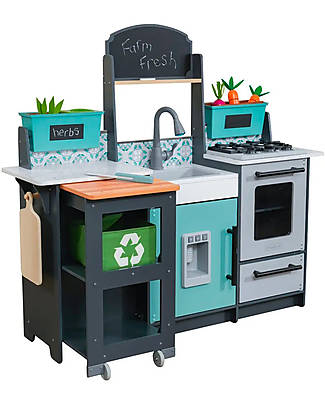 KidKraft Garden Gourmet Play Kitchen - 111x 53 x 111 cm Toy Kitchens