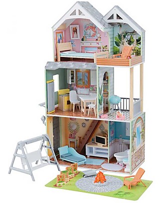 KidKraft Hallie Dollhouse - Unique and Super Equipped Style Dolls Houses