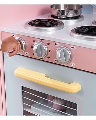 KidKraft Large Pastel Play Kitchen, Colorful and Big - Wood Toy Kitchens