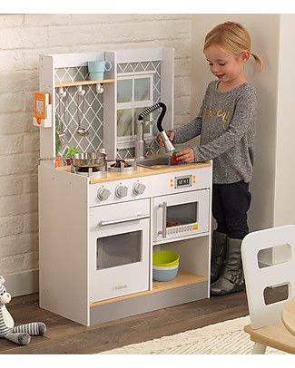KidKraft Let's Cook Play Kitchen with Light and Sounds - Wood Toy Kitchens