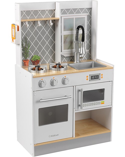 KidKraft Let's Cook Play Kitchen with Light and Sounds - Wood Toy Kitchens