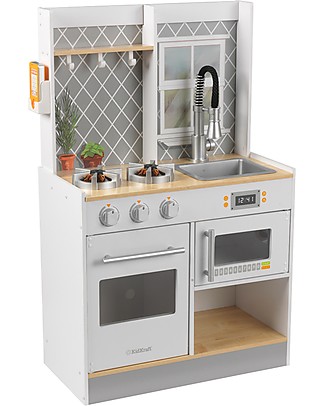 KidKraft Let's Cook Play Kitchen with Light and Sounds - Wood Toy Kitchens
