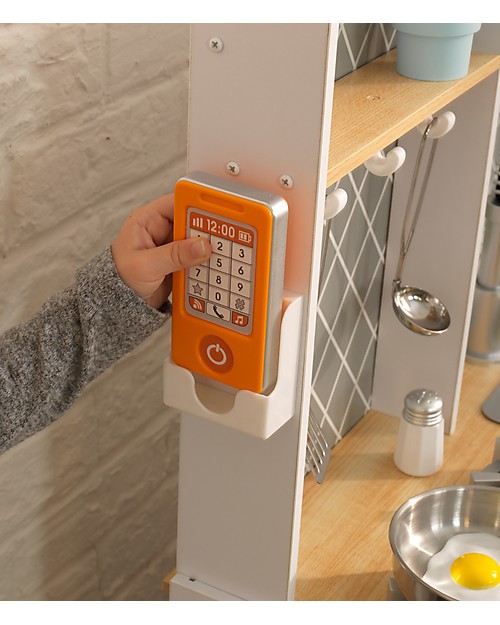 KidKraft Let's Cook Play Kitchen with Light and Sounds - Wood Toy Kitchens