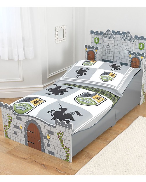 KidKraft Medieval Castle Toddler Bed Wood boy