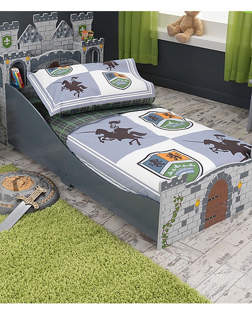 KidKraft Medieval Castle Toddler Bed - Wood Single Bed