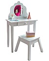 KidKraft Medium Vanity and Stool - White Pretend Play