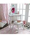 KidKraft Medium Vanity and Stool - White Pretend Play