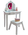 KidKraft Medium Vanity and Stool - White Pretend Play