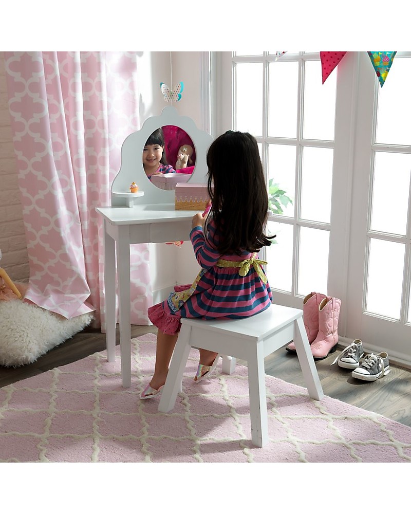 kidkraft dollhouse vanity and stool