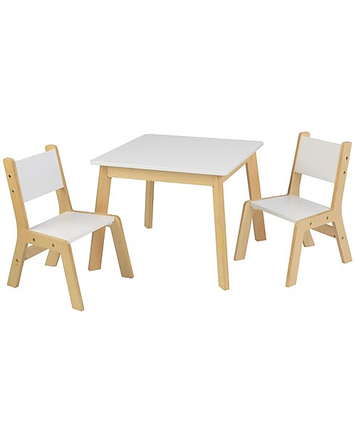 KidKraft Modern Table & 2 Chairs Set - White Chairs
