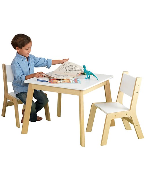 KidKraft Modern Table & 2 Chairs Set - White Chairs