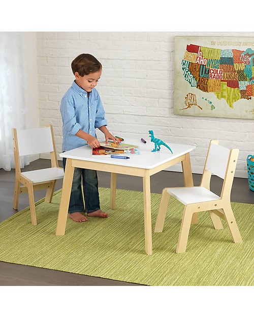 KidKraft Modern Table & 2 Chairs Set - White Chairs
