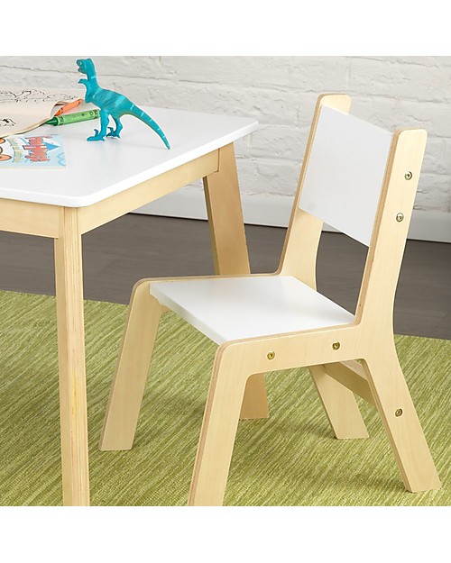 KidKraft Modern Table 2 Chairs Set White unisex bambini