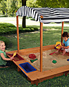 KidKraft Outdoor Sandbox with Canopy - Wood Outdoor Games and Toys_