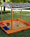KidKraft Outdoor Sandbox with Canopy - Wood Outdoor Games and Toys_