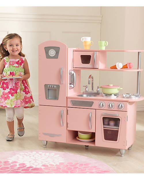 KidKraft Pink Vintage Play Kitchen - Wood Toy Kitchens