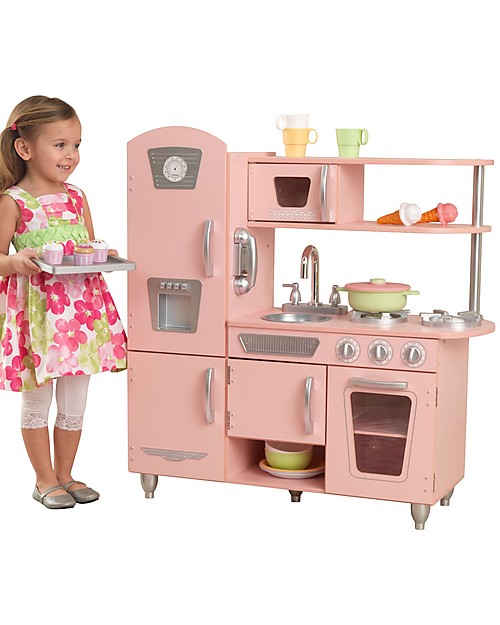 KidKraft Pink Vintage Play Kitchen - Wood Toy Kitchens
