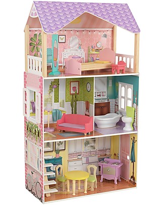 KidKraft Poppy Dollhouse with Functional Door and Window - Wood Dolls Houses