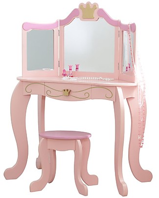 KidKraft Princess Vanity and Stool Pretend Play